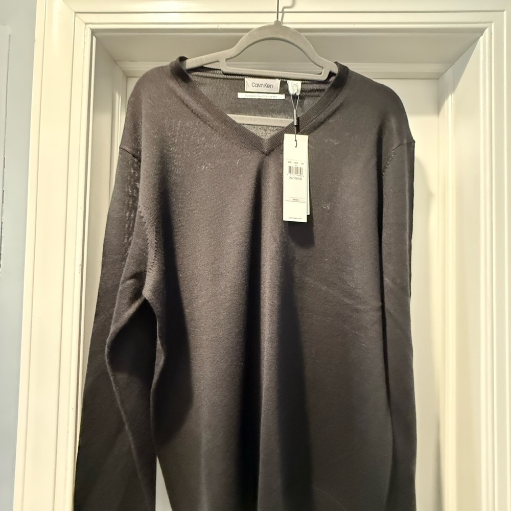 Calvin Klein Black V-Neck Sweater